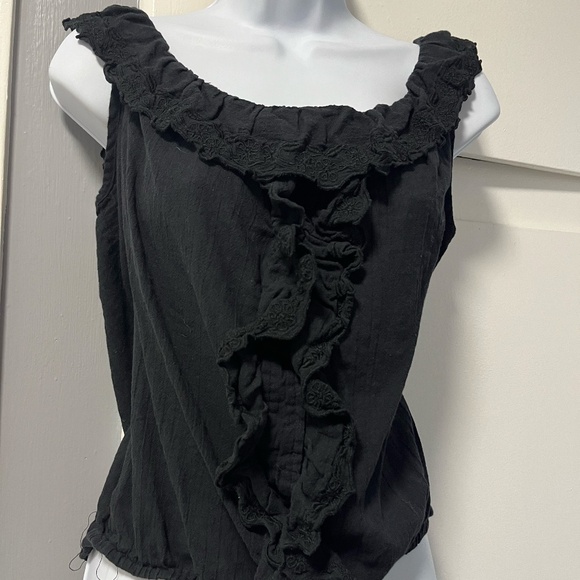 Max Studio Women's Ruffle Cami Bubble Top Large - Picture 3 of 9